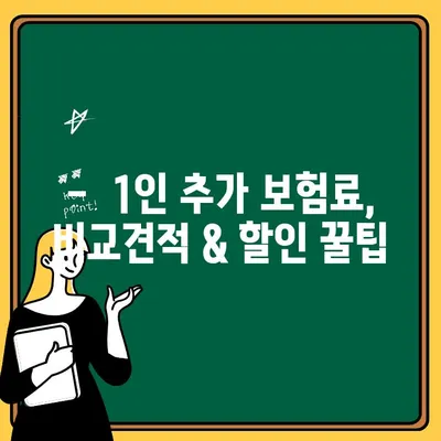 자동차보험 1인 추가, 비용 절약하는 꿀팁 | 보험료 할인, 추가 특약, 가입 팁