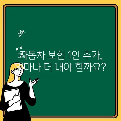 자동차 보험 1인 추가, 비용 얼마? 꼼꼼하게 비교하고 저렴하게 추가하는 방법 | 자동차 보험, 1인 추가, 비용, 가이드, 추가 보험료