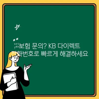 KB 다이렉트 자동차보험 전화번호 바로 확인하기 | 고객센터, 연락처, 문의