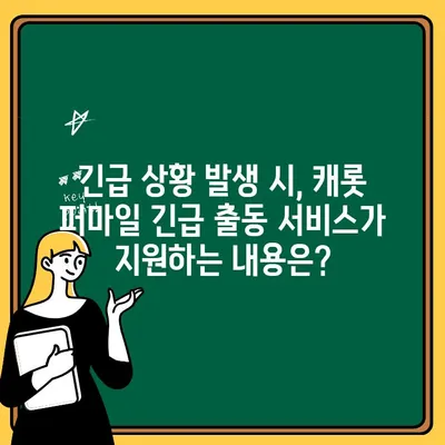 캐롯 퍼마일 자동차 보험 긴급 출동 서비스 완벽 가이드 |  긴급 상황 대처, 보상 범위, 연락처, 이용 방법