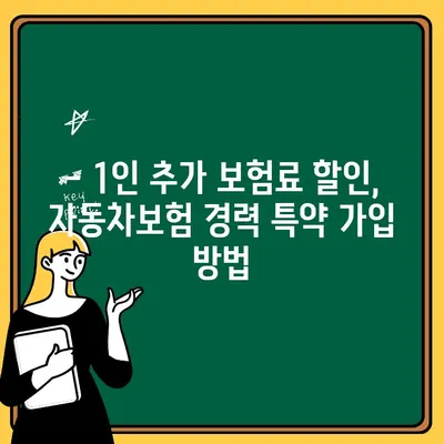 자동차보험 경력 특약으로 1인 추가 비용 절감하는 꿀팁 | 보험료 할인, 가입 방법, 주의 사항