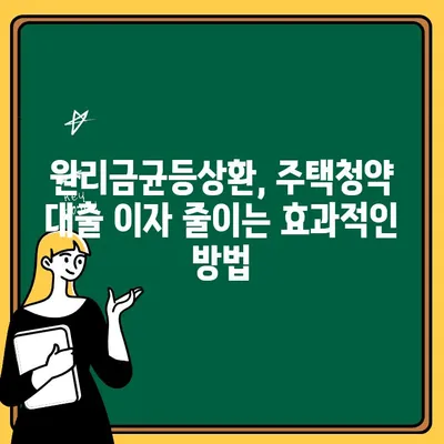 주택청약 이자 부담 줄이고 재무 건전성 지키는 방법| 원리금균등상환 전략 | 주택청약, 이자, 재무 관리, 부동산