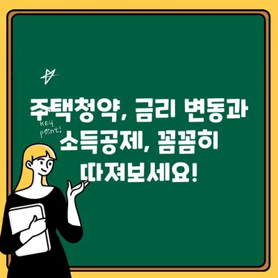 주택청약 연말정산 소득공제, 청약금리와 어떤 연관성이 있을까요? | 청약 가이드, 금리 변동, 소득공제 정보