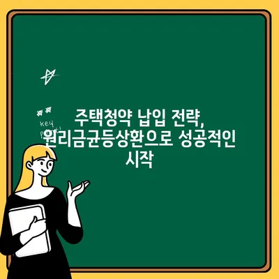 주택청약 납입, 원리금균등상환으로 예산 관리 효과 높이기 | 주택청약, 납입 전략, 예산 관리 팁