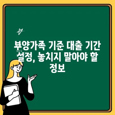 부양가족 기준 주택청약 대출기간 설정 방법| 자세한 가이드 | 주택청약, 대출, 부양가족, 기간 설정