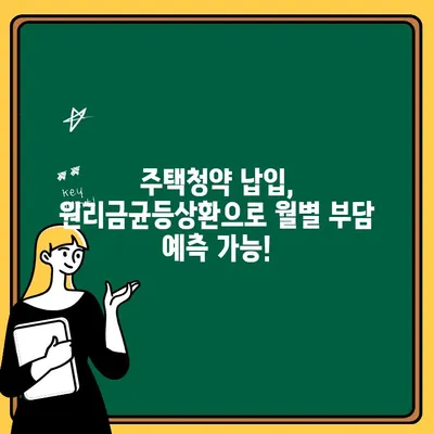 주택청약 납입, 원리금균등상환으로 예산 관리 명확하게 하세요! | 주택청약, 납입계획, 예산 관리, 원리금균등상환, 재무설계