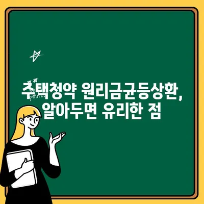 주택청약 납입 부담 줄이는 비법! 원리금균등상환으로 똑똑하게 관리하기 | 주택청약, 납입 부담 완화, 원리금균등상환, 절차, 주의사항