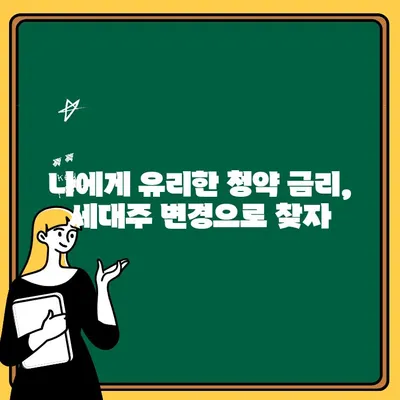 주택청약 세대주 변경, 이것만 알면 청약금리 걱정 끝! | 청약, 세대주 변경, 금리 비교, 주택청약 팁