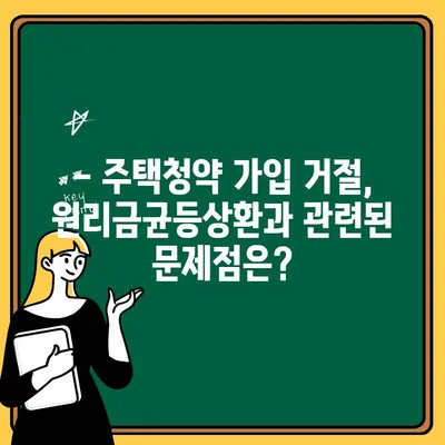 주택청약 원리금균등상환 가입 신청 거절, 그 이유는? | 주택청약, 거절 사유, 원리금균등상환, 가입 신청