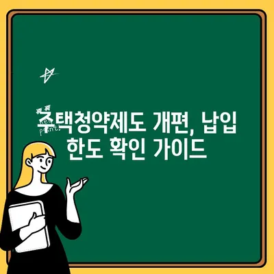 주택청약제도 개편| 납입 인정 한도 확인 가이드 | 청약, 납입, 개편, 한도, 확인, 2023