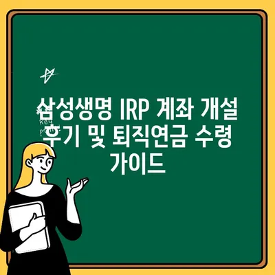 삼성생명 IRP 계좌 개설 후기| 퇴직 시 퇴직연금 수령 방법 상세 가이드 | IRP, 퇴직연금, 연금 수령, 삼성생명