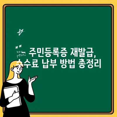 주민등록증 재발급 수수료, 어떻게 내나요? | 재발급 신청, 수수료 납부 방법, 온라인/오프라인