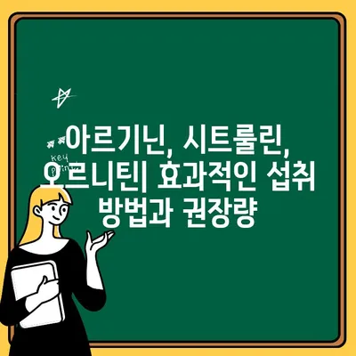 아르기닌, 시트룰린, 오르니틴| 건강 효능과 주의해야 할 부작용 완벽 정리 | 아미노산, 건강 보조제, 운동