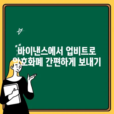 바이낸스에서 업비트로 쉽고 빠르게 암호화폐 전송하는 방법 | 바이낸스 입금, 출금, 업비트 전송 가이드