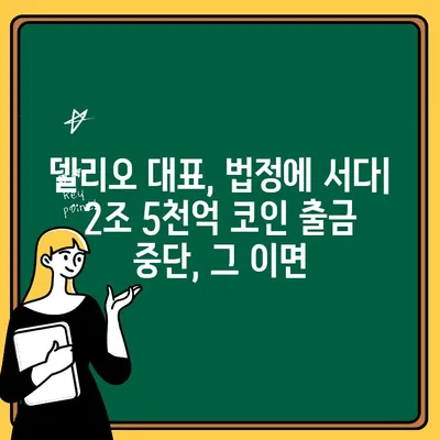 델리오 대표 재판과 2조 5천억 코인 출금 중단| 사태 전말과 투자자 피해 현황 | 델리오, 코인 출금, 법적 책임, 투자 위험, 가상자산 규제