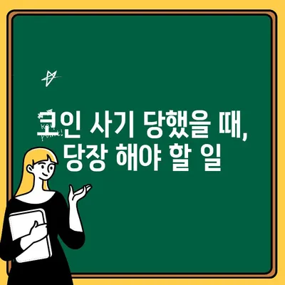 코인 사기 피해, 현금 인출 불가능할 때 어떻게 해야 할까요? | 코인 사기, 환불, 대처법, 피해 구제