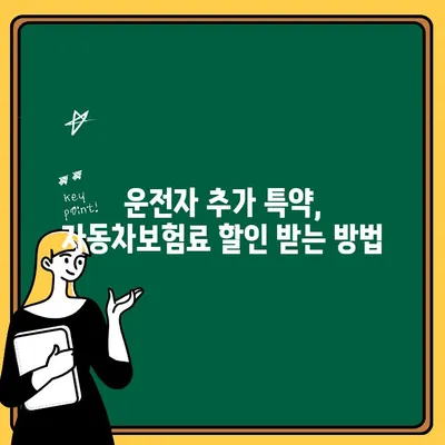 운전자 추가 특약으로 자동차보험료 할인 받는 방법 | 자동차보험, 보험료 할인, 운전자 특약