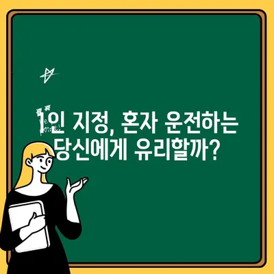 자동차보험| 부부 또는 1인 지정? 나에게 맞는 선택은? | 보험료 비교, 장단점 분석, 가입 팁