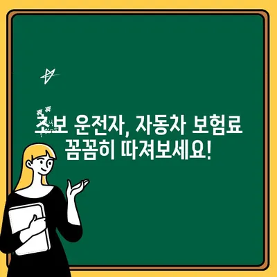 초보 운전자를 위한 자동차 보험료 확인 & 지정 혜택 가이드 | 보험료 비교, 할인 팁, 추천 보험사