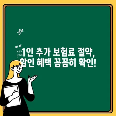 자동차 보험 1인 추가| 알아두면 유용한 정보와 경제적인 가입 팁 | 보험료 계산, 할인 혜택, 추가 보험