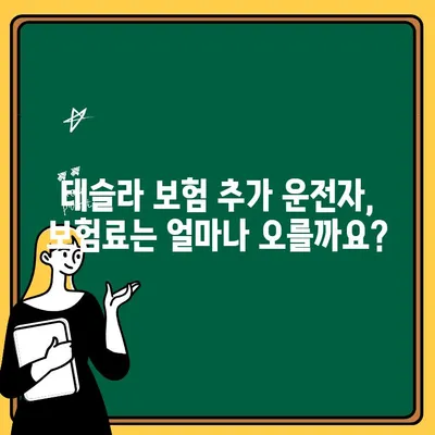 테슬라 보험에 1인 추가하는 방법| 이유와 주의 사항 | 보험 변경, 추가 운전자, 보험료 변동