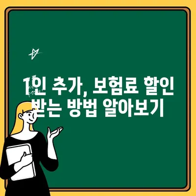 자동차보험 1인 추가, 최소 비용으로 혜택 볼 수 있을까? | 보험료, 할인, 팁