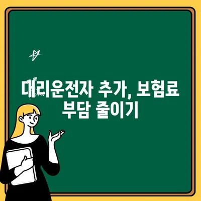 자동차 보험 대리운전자 추가, 비용 최소화하는 꿀팁 | 보험료 절약, 추가 운전자 등록, 할인 팁