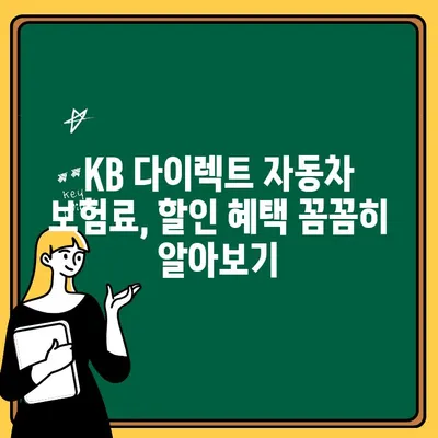 KB 다이렉트 자동차 보험 전화 상담| 정확한 정보 확인 가이드 | 보험료, 할인, 견적, 전화번호