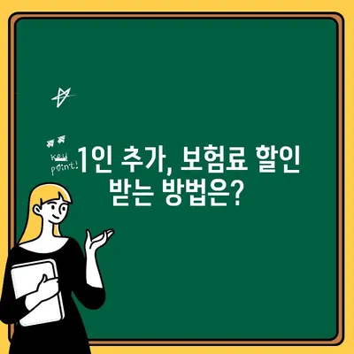 자동차보험 1인 추가, 얼마나 비쌀까요? | 보험료 계산, 추가 비용, 견적 팁