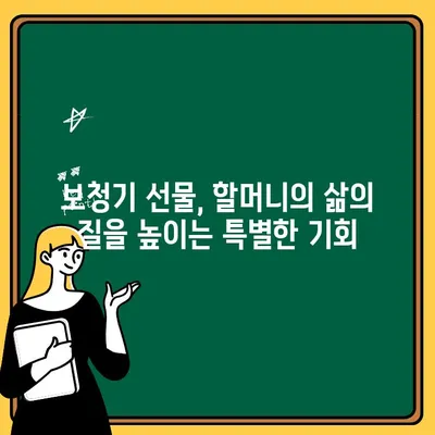 인천 할머니를 위한 최고의 보청기 선물, 어떻게 골라야 할까요? | 보청기 추천, 선물 가이드, 어르신 선물