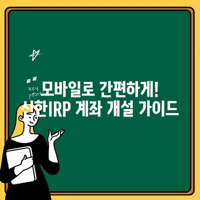 신한IRP 계좌 개설 가이드| 퇴직금, 모바일로 편리하게 관리하세요 | IRP, 퇴직연금, 퇴직금 관리, 모바일 앱