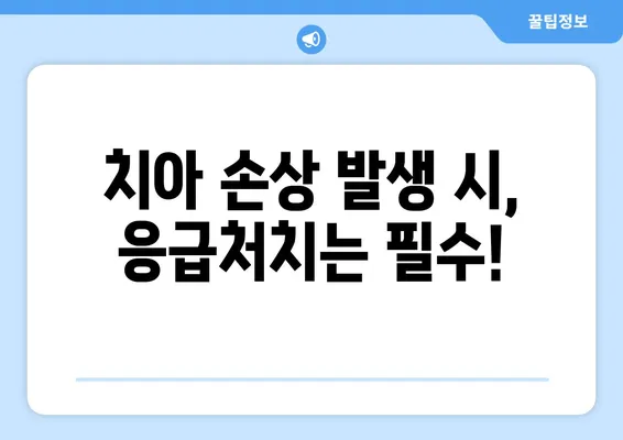 광교 치과에서 치아 손상, 어떻게 대처해야 할까요? | 치아 손상, 응급처치, 치과 진료, 치료 방법, 광교 치과 추천