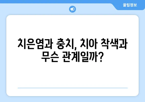 치아 착색, 치은염과 충치 위험 높인다? | 치아 착색, 치은 질환, 충치, 원인, 예방