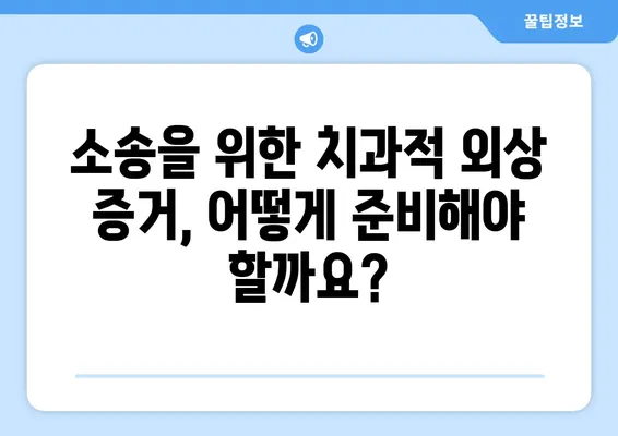 치과적 외상 증거 확보, 소송까지| 알아야 할 모든 것 | 치과, 외상, 손해배상, 법률