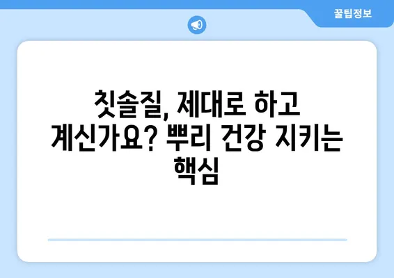 치아 뿌리 건강 지키는 5가지 팁 | 치아 뿌리 관리, 치주 질환 예방, 건강 유지