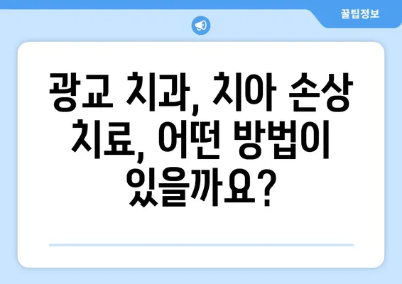 광교 치과에서 치아 손상? 당황하지 말고! 손상 유형별 대처법 완벽 가이드 | 치아 손상, 치과 치료, 응급처치