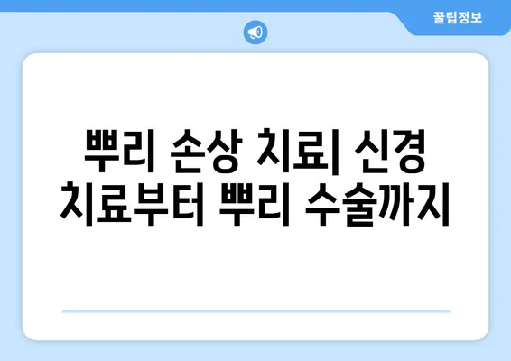 치아 뿌리 내부 손상| 증상, 원인, 치료법 완벽 가이드 | 치아 통증, 신경 손상, 치과 치료