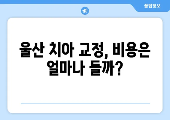 울산 치아 교정, 이것만 알면 끝! | 절차, 방식, 비용, 주의사항 완벽 가이드