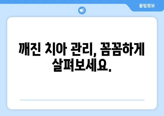 치아 깨짐? 당황하지 마세요! 알아두면 유용한 치료 방법 & 관리 팁 | 치아 깨짐, 치료, 관리, 응급처치, 예방