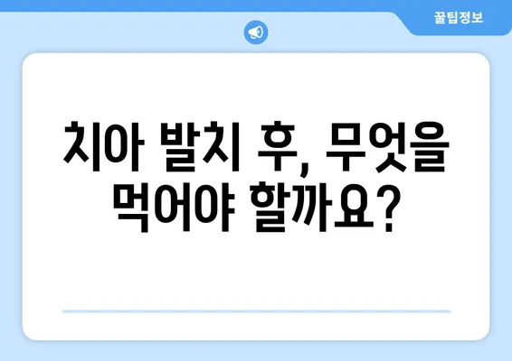 치아 제거 후 건강한 식사| 추천 후식 & 주의사항 | 치아 발치, 회복 식단, 건강 관리