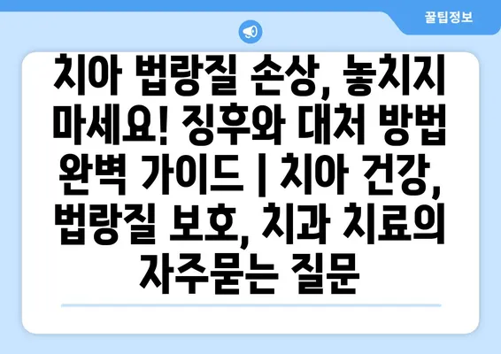 치아 법랑질 손상, 놓치지 마세요! 징후와 대처 방법 완벽 가이드 | 치아 건강, 법랑질 보호, 치과 치료