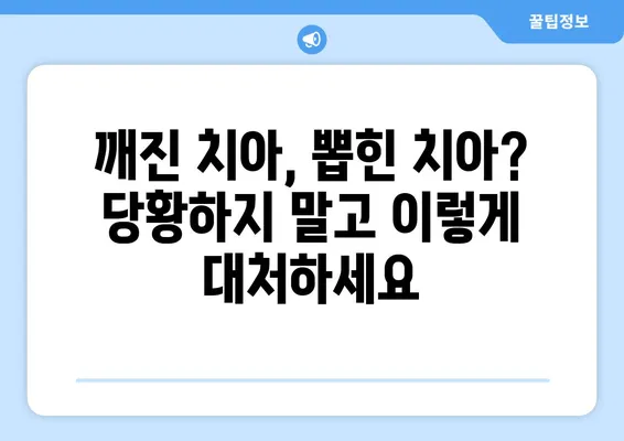 광교 치과에서 치아 손상? 당황하지 말고! 손상 유형별 대처법 완벽 가이드 | 치아 손상, 치과 치료, 응급처치