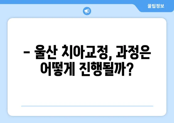 울산 치아교정, 이제 궁금증을 해결하세요! | 절차, 방식, 비용, 추천 정보