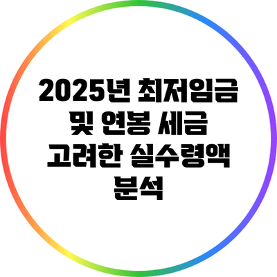 2025년 최저임금 및 연봉: 세금 고려한 실수령액 분석