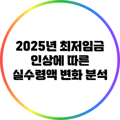 2025년 최저임금 인상에 따른 실수령액 변화 분석