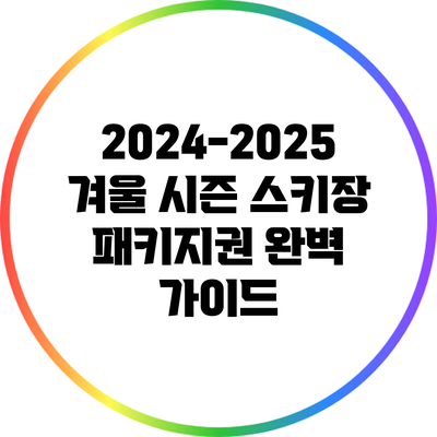 2024-2025 겨울 시즌 스키장 패키지권 완벽 가이드