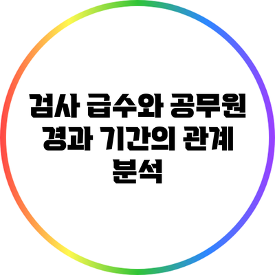 검사 급수와 공무원 경과 기간의 관계 분석