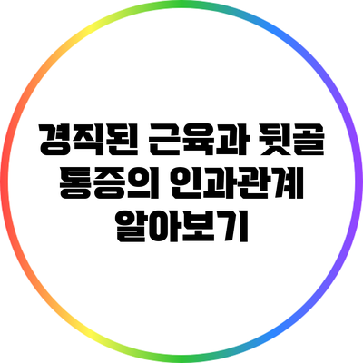 경직된 근육과 뒷골 통증의 인과관계 알아보기