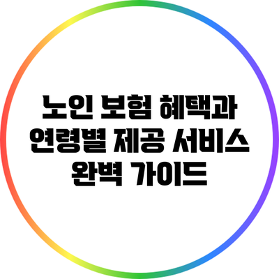 노인 보험 혜택과 연령별 제공 서비스 완벽 가이드