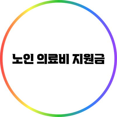 노인 의료비 지원금